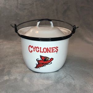 Iowa State ISU Cyclones Tin Kettle with Lid